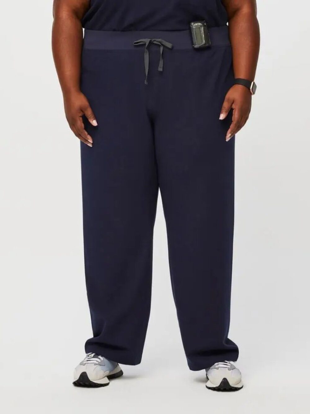 Figs Women's Navy High Waisted Livingston Basic Scrub Pants